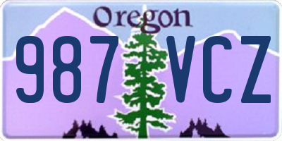 OR license plate 987VCZ