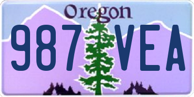 OR license plate 987VEA