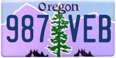 OR license plate 987VEB