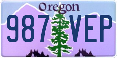 OR license plate 987VEP