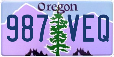 OR license plate 987VEQ