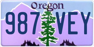 OR license plate 987VEY