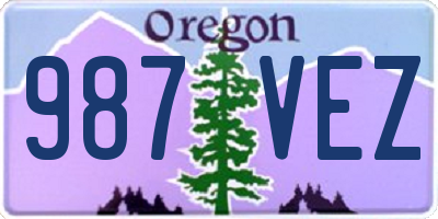OR license plate 987VEZ