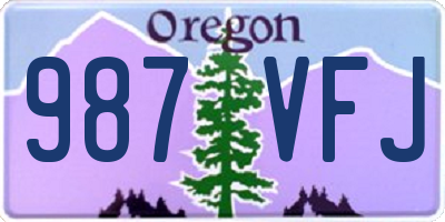 OR license plate 987VFJ