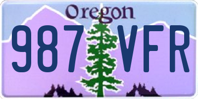 OR license plate 987VFR