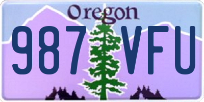 OR license plate 987VFU