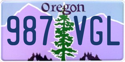 OR license plate 987VGL