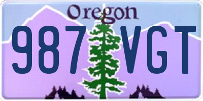 OR license plate 987VGT