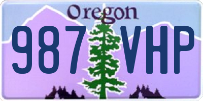 OR license plate 987VHP