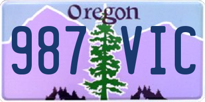 OR license plate 987VIC
