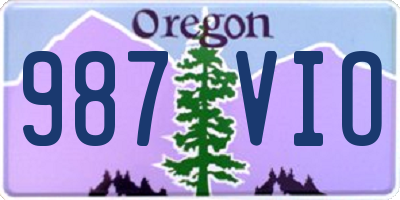 OR license plate 987VIO