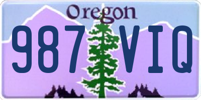 OR license plate 987VIQ