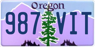 OR license plate 987VIT