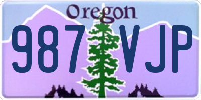 OR license plate 987VJP