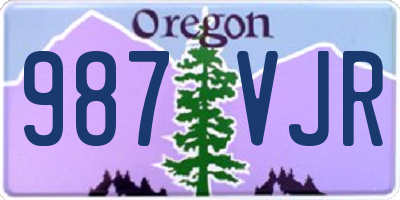 OR license plate 987VJR