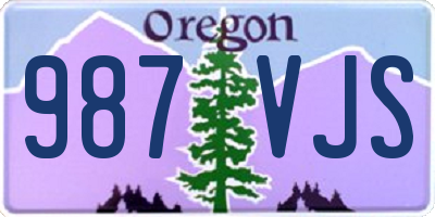 OR license plate 987VJS