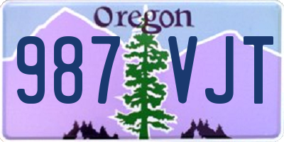 OR license plate 987VJT