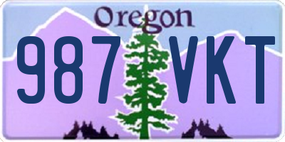 OR license plate 987VKT