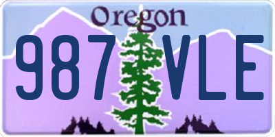 OR license plate 987VLE