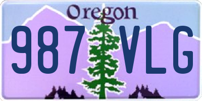 OR license plate 987VLG