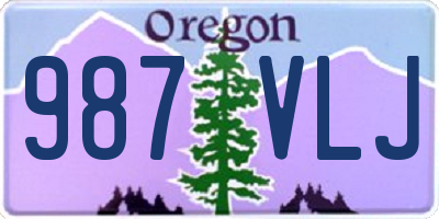 OR license plate 987VLJ