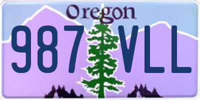 OR license plate 987VLL
