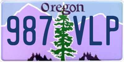 OR license plate 987VLP