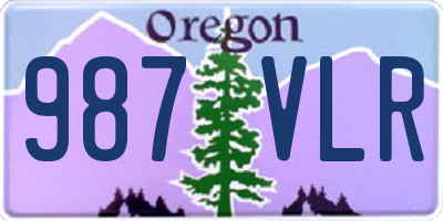 OR license plate 987VLR