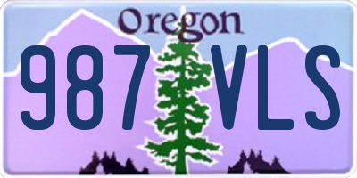 OR license plate 987VLS