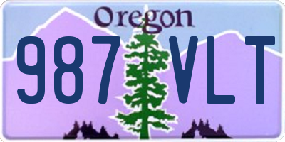 OR license plate 987VLT