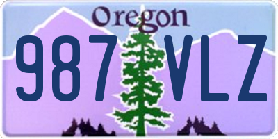 OR license plate 987VLZ