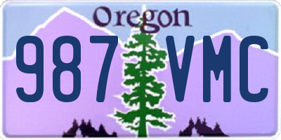 OR license plate 987VMC