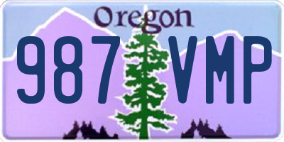 OR license plate 987VMP
