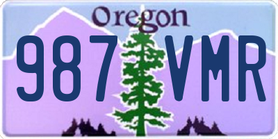 OR license plate 987VMR