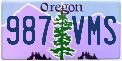 OR license plate 987VMS