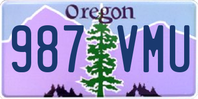 OR license plate 987VMU