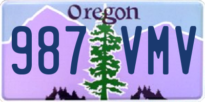 OR license plate 987VMV