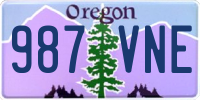 OR license plate 987VNE