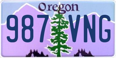 OR license plate 987VNG