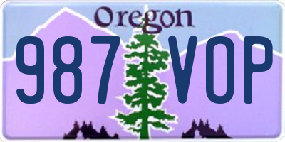 OR license plate 987VOP