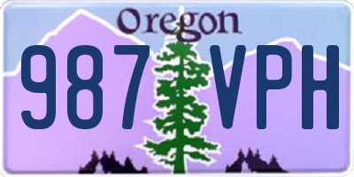 OR license plate 987VPH