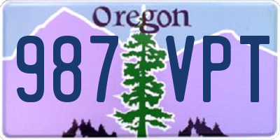 OR license plate 987VPT