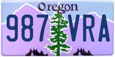 OR license plate 987VRA