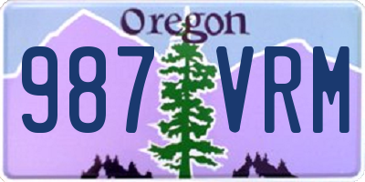 OR license plate 987VRM
