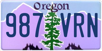 OR license plate 987VRN
