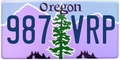 OR license plate 987VRP