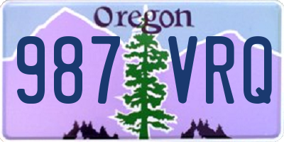 OR license plate 987VRQ