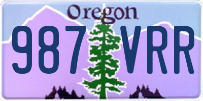 OR license plate 987VRR
