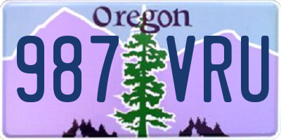 OR license plate 987VRU