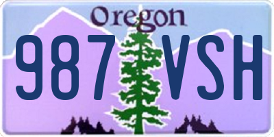 OR license plate 987VSH